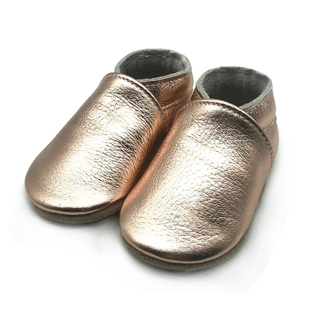 Soft Leather Newborn Booties for Babies