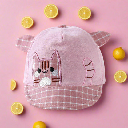 Cartoon Cat Pattern Baby Baseball Cap: Cute Cotton Hat for Kids