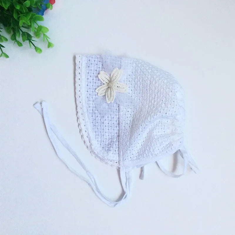 Summer Lace Flower Hollow Baby Cap: Cute Princess Hat