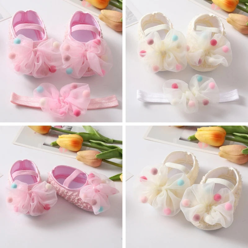 Baby Girl Bow Flower Shoes