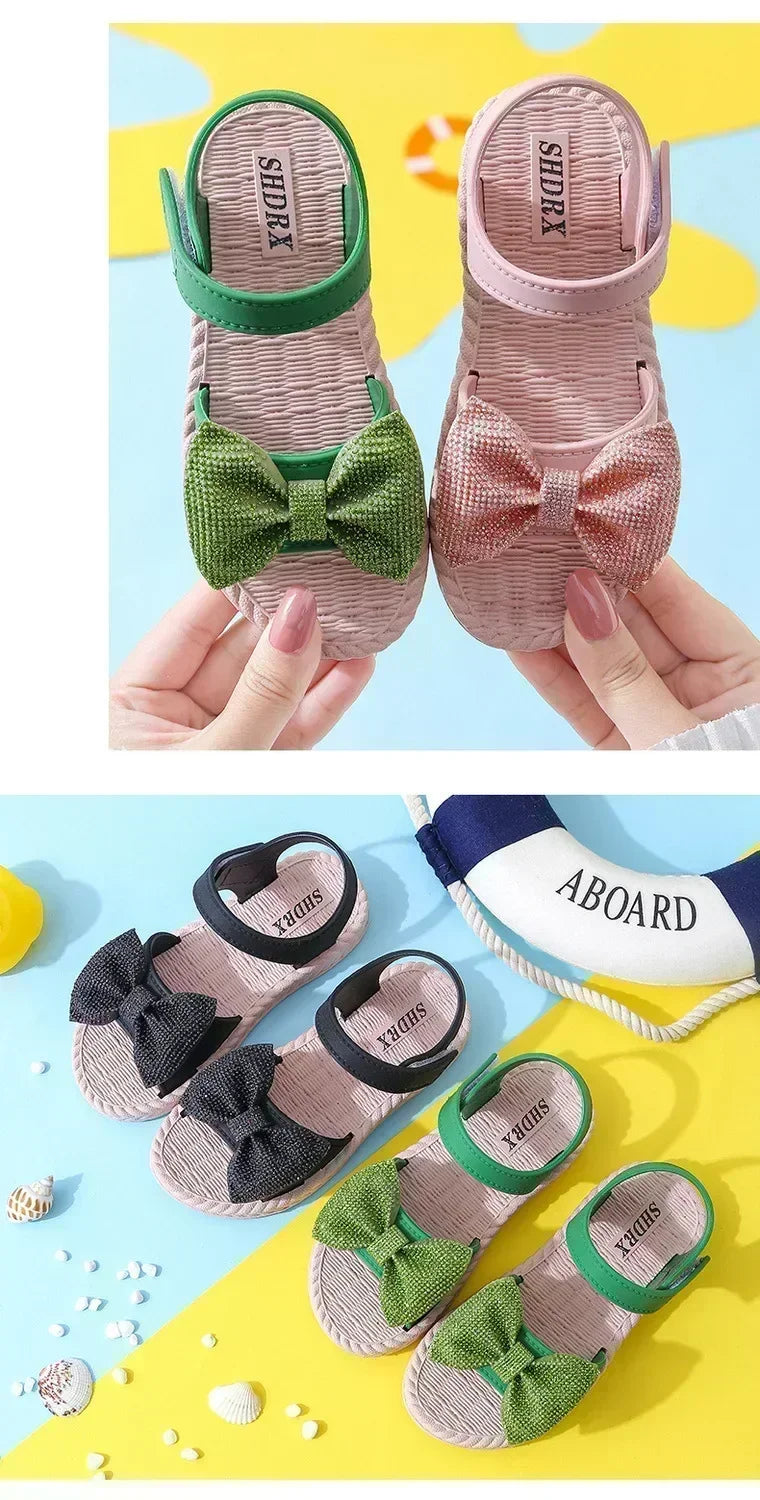 Girls' Bow Sandals: Sweet and Versatile