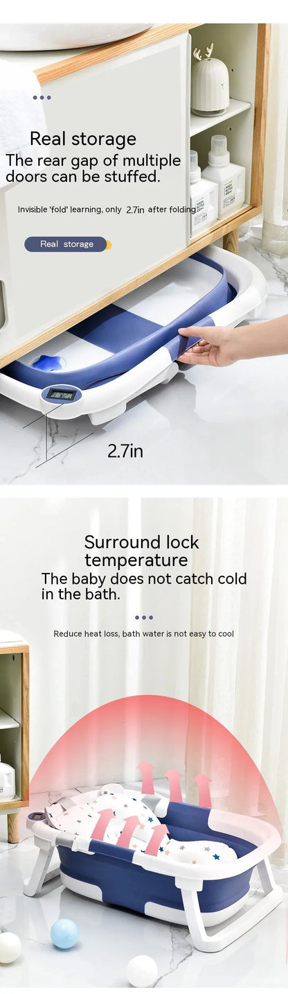 Real-time Temperature Silicone Baby Bath Tub