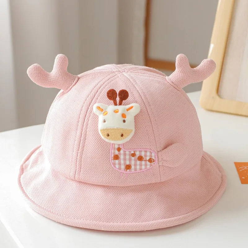 Cute Cartoon Animal Baby Bucket Hat: With Ears, Suitable for Baby