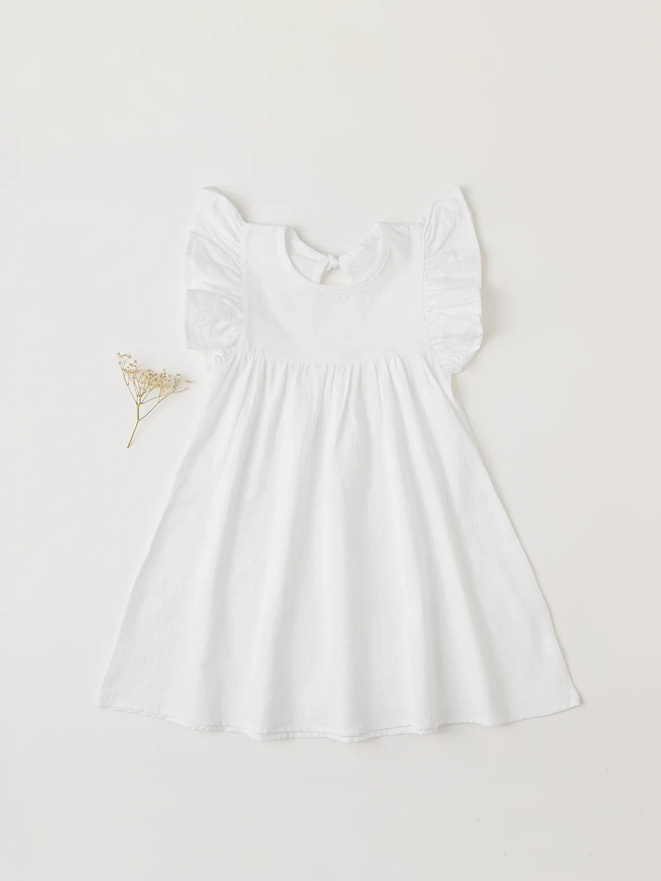 Baby Girls' Tie-back Overall Dress: Cotton Summer Casual Wear