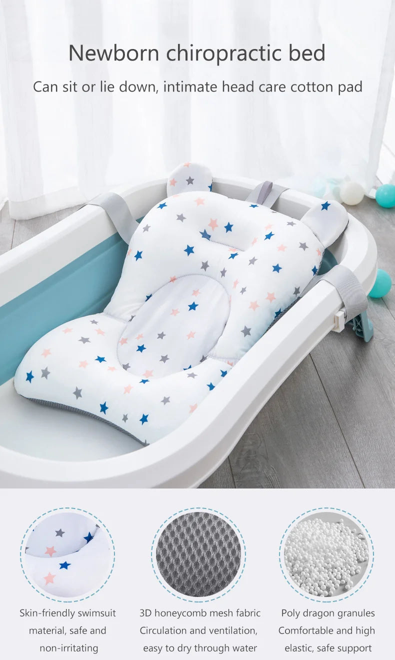 Foldable Baby Bath Support Mat: Infant Comfort Essential