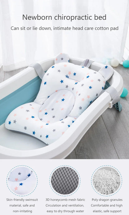 Foldable Baby Bath Support Mat: Infant Comfort Essential