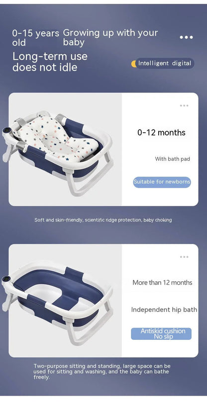 Real-time Temperature Silicone Baby Bath Tub
