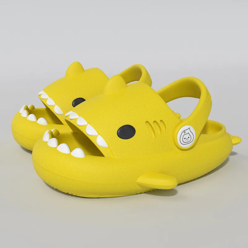 Shark Cartoon Sandals: Summer Kids' Non-slip Soft Sole Slippers