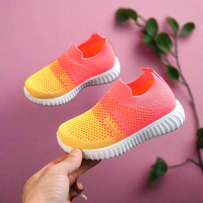Kids Mesh Sneakers - Breathable, Anti-Slip, Soft Soled Shoes