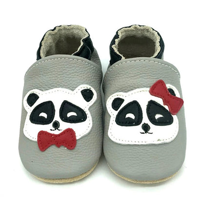 Cow Leather Baby Booties - Soft Soles, Non-Slip Infant Shoes