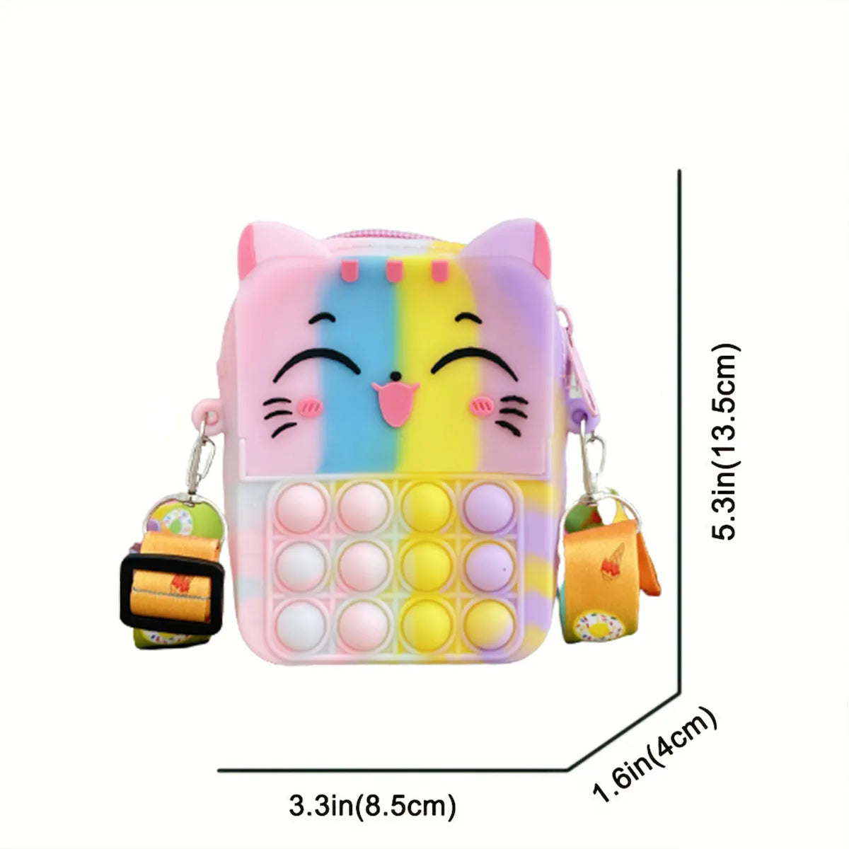 Girls Cute Cat Messenger Bag: Stylish & Educational