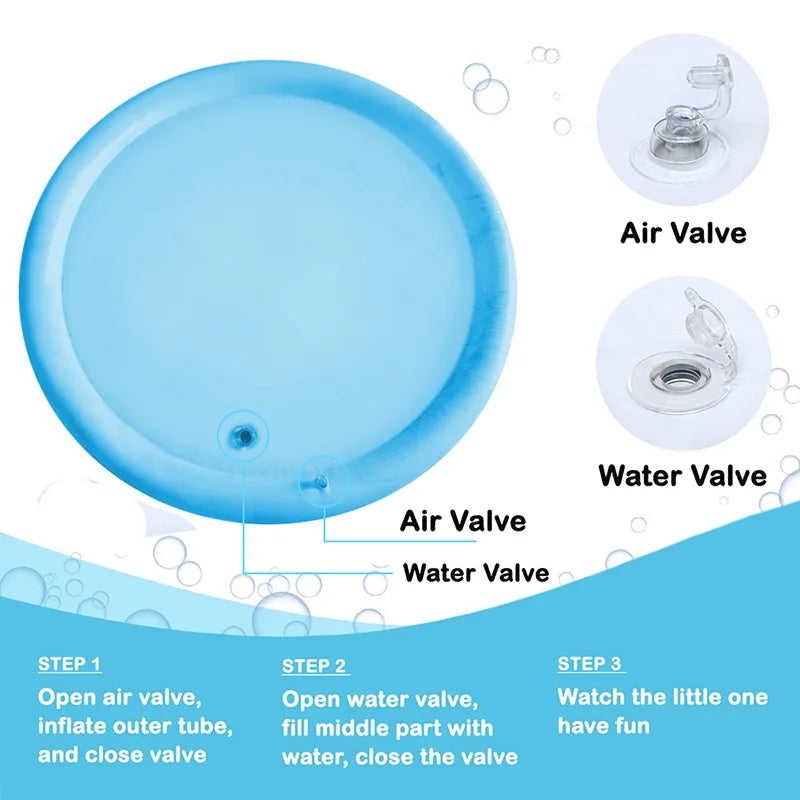 Inflatable Water Mat: Large Dolphin Seal Pattern