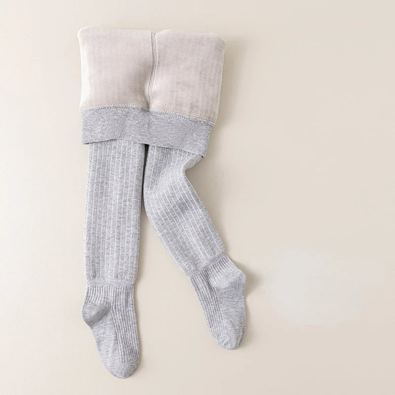 Thick Winter Leggings for Babies: Plain & Striped Fleece