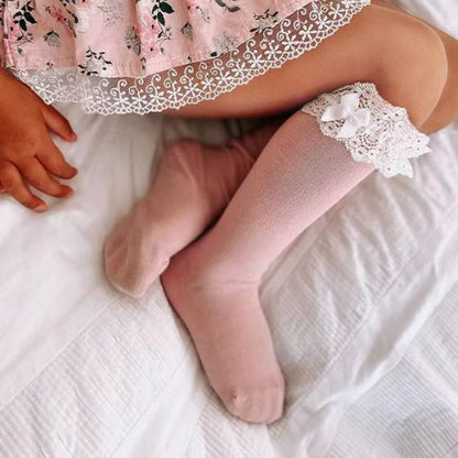 Knee High Lace  Ruffle Long Sock