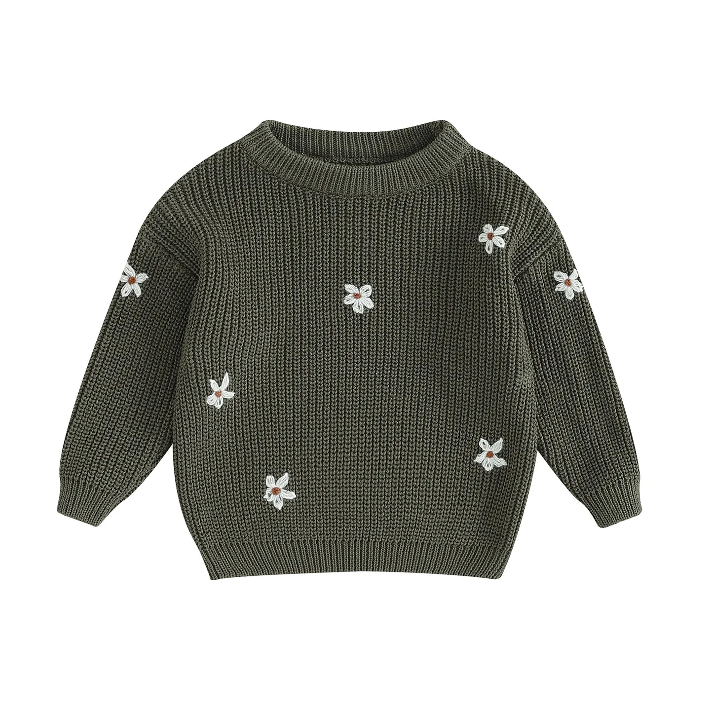 Cute Flower Knit Sweater - Cozy Knitwear for Newborns