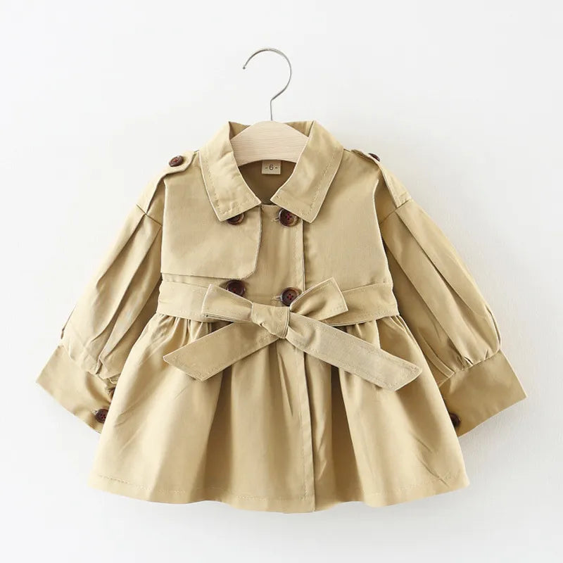 Cotton Trench Coat: Stylish Baby Girl Outerwear