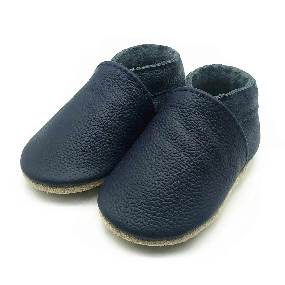 Soft Leather Newborn Booties for Babies