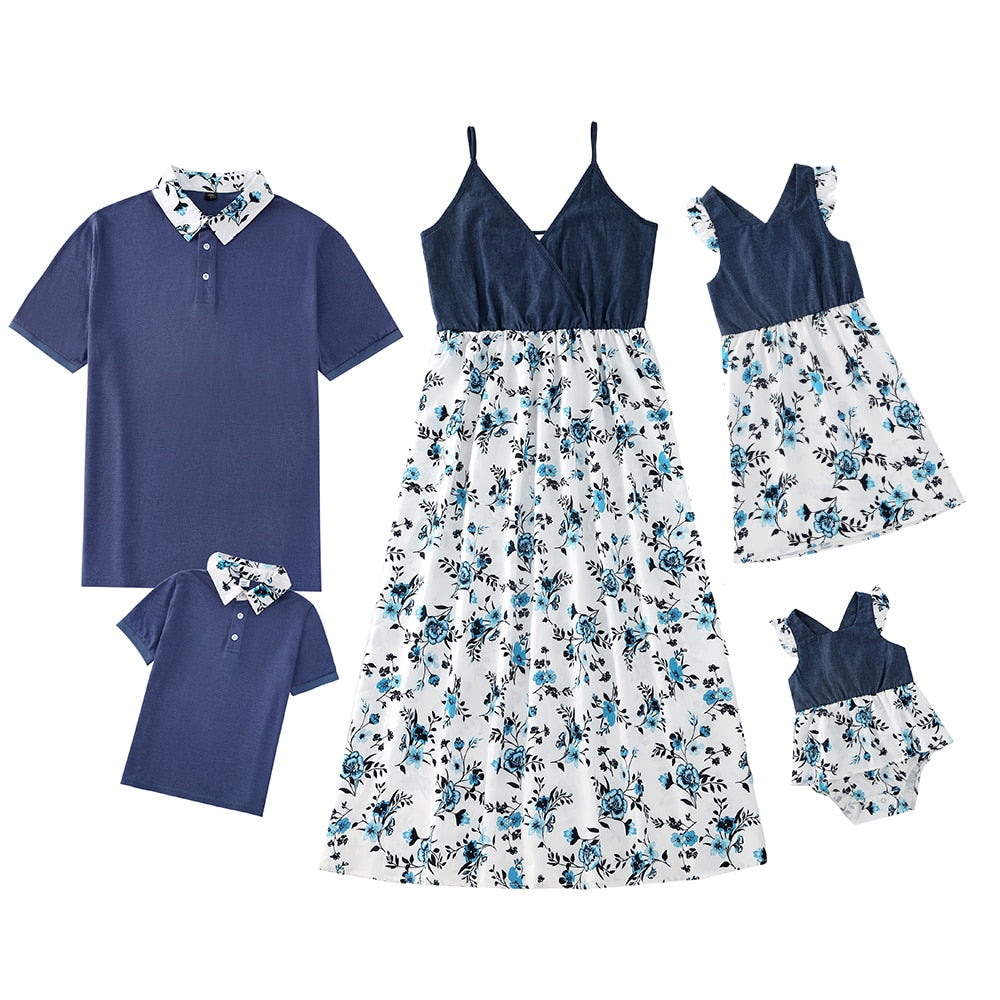 Family Matching Outfits Parent-child Clothes