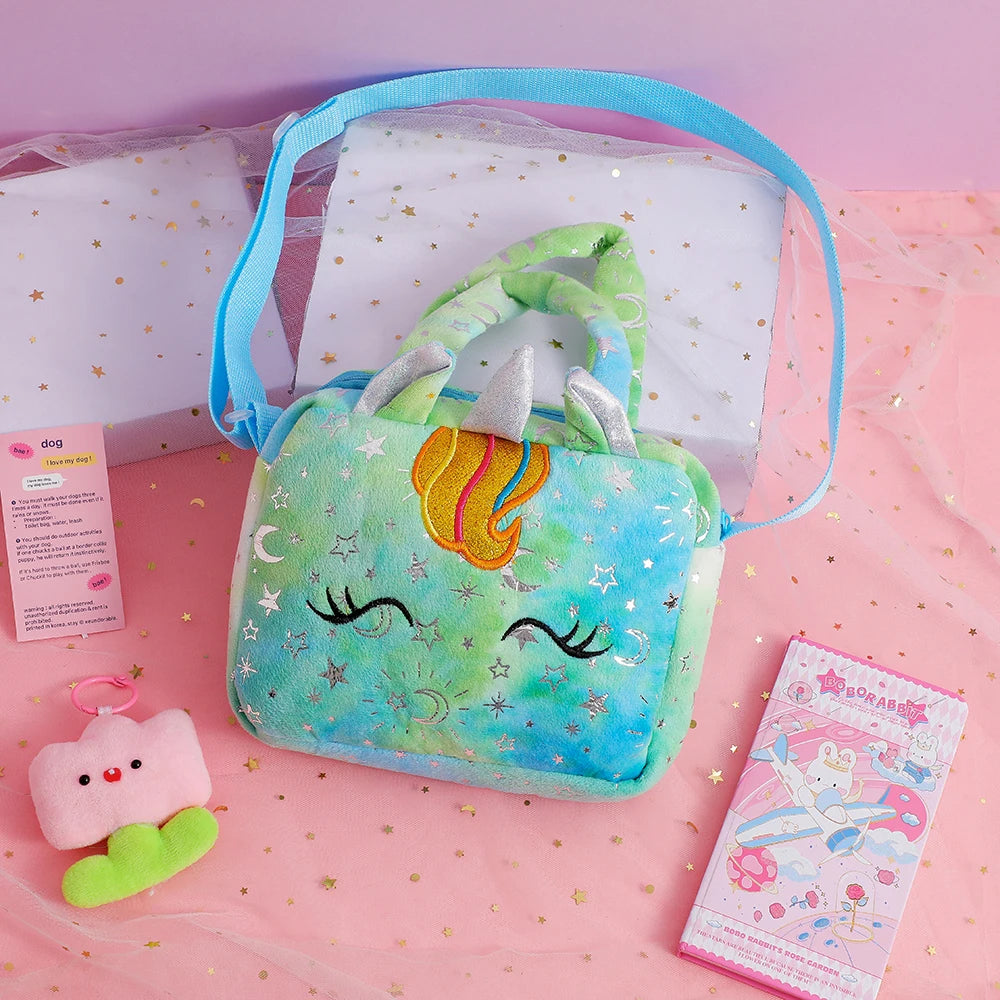 Plush Unicorn Crossbody Bag