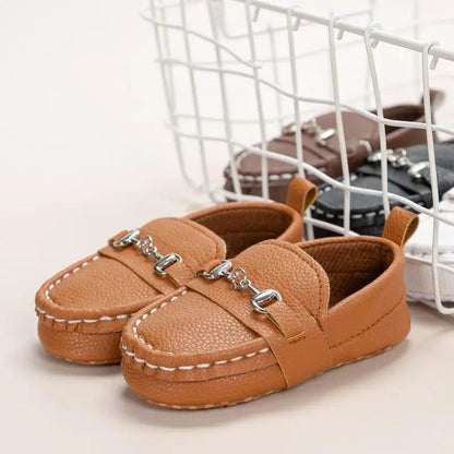 Baby Casual Shoes: Leather, Non-slip Soft-sole