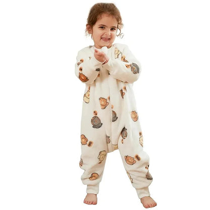 Cartoon Flannel Baby Sleeping Bag: Warm Winter Sleepsack (1-6T)
