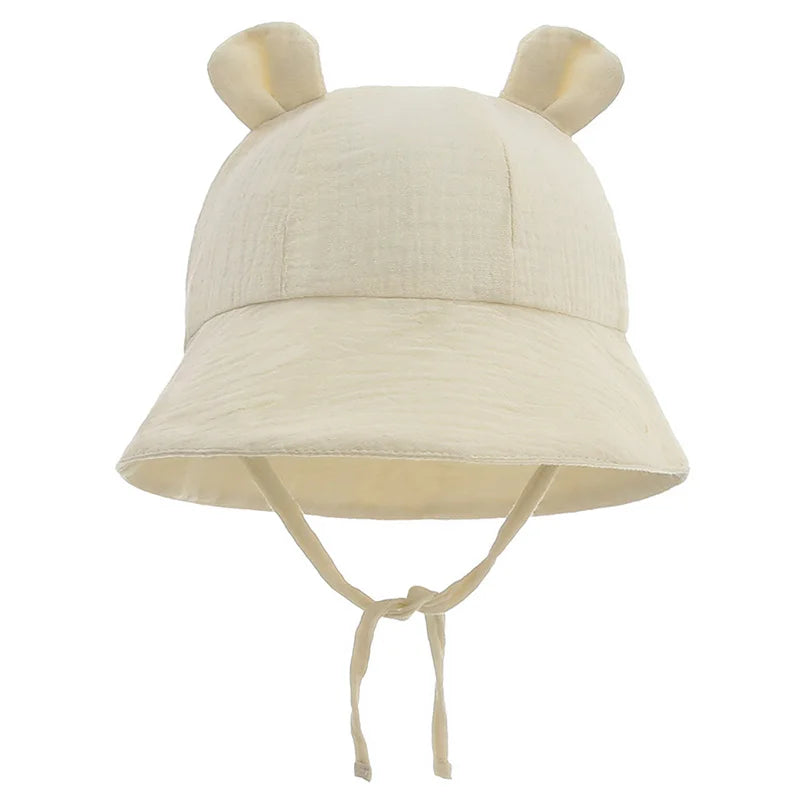 Printed Muslin Baby Bucket Hat: Cute Panama Fisherman Cap
