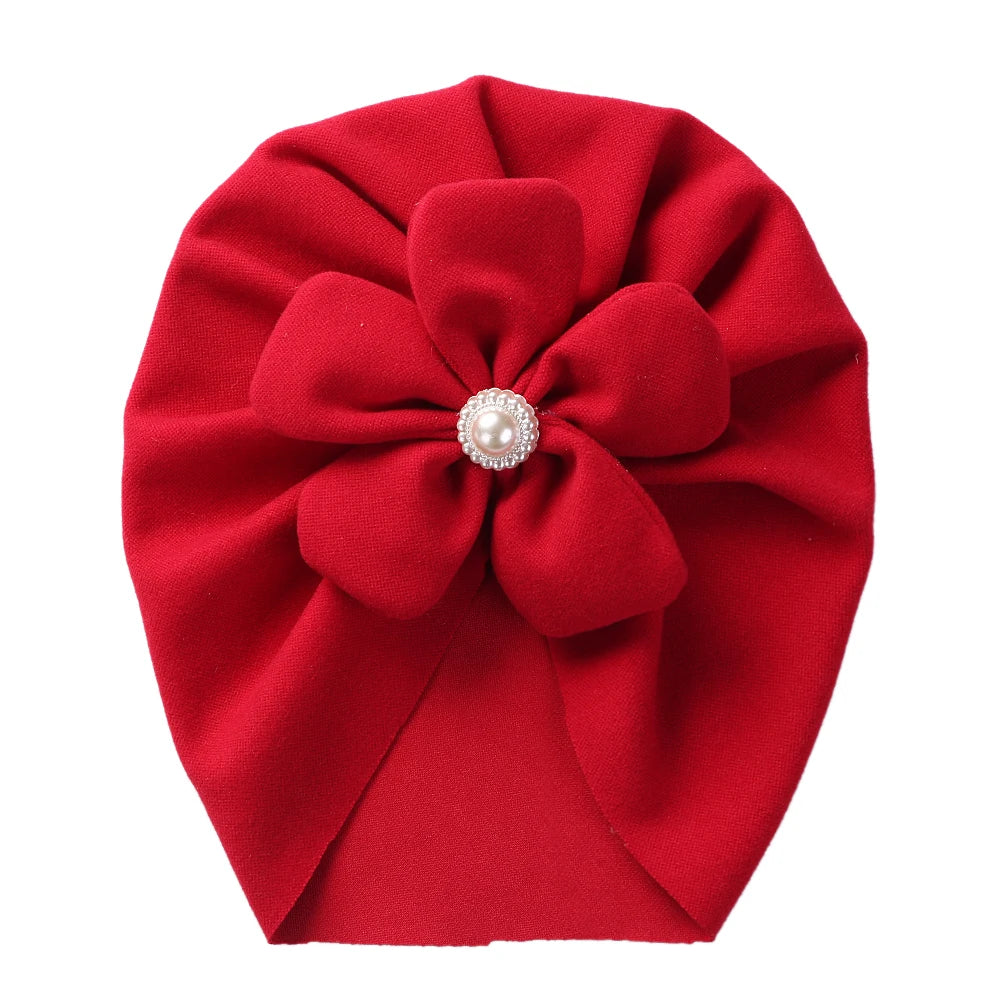 Pearl Turban Baby Hat: Elegant Headwear for Newborns