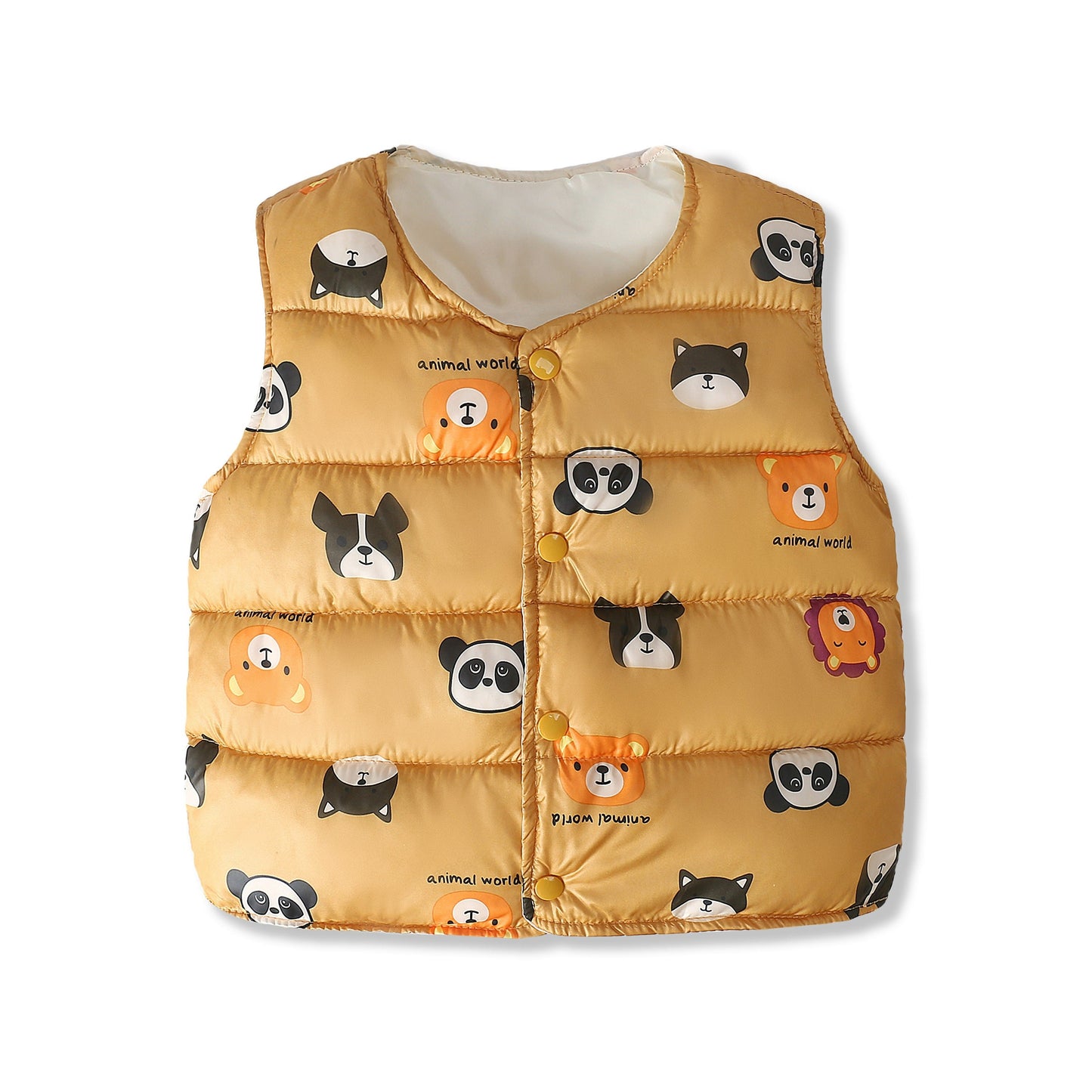Elephant Pattern Baby Winter Parka Vest