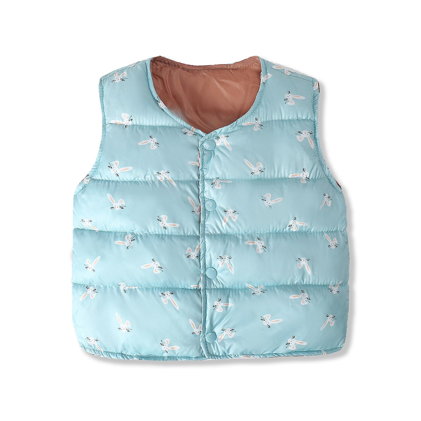 Elephant Pattern Baby Winter Parka Vest