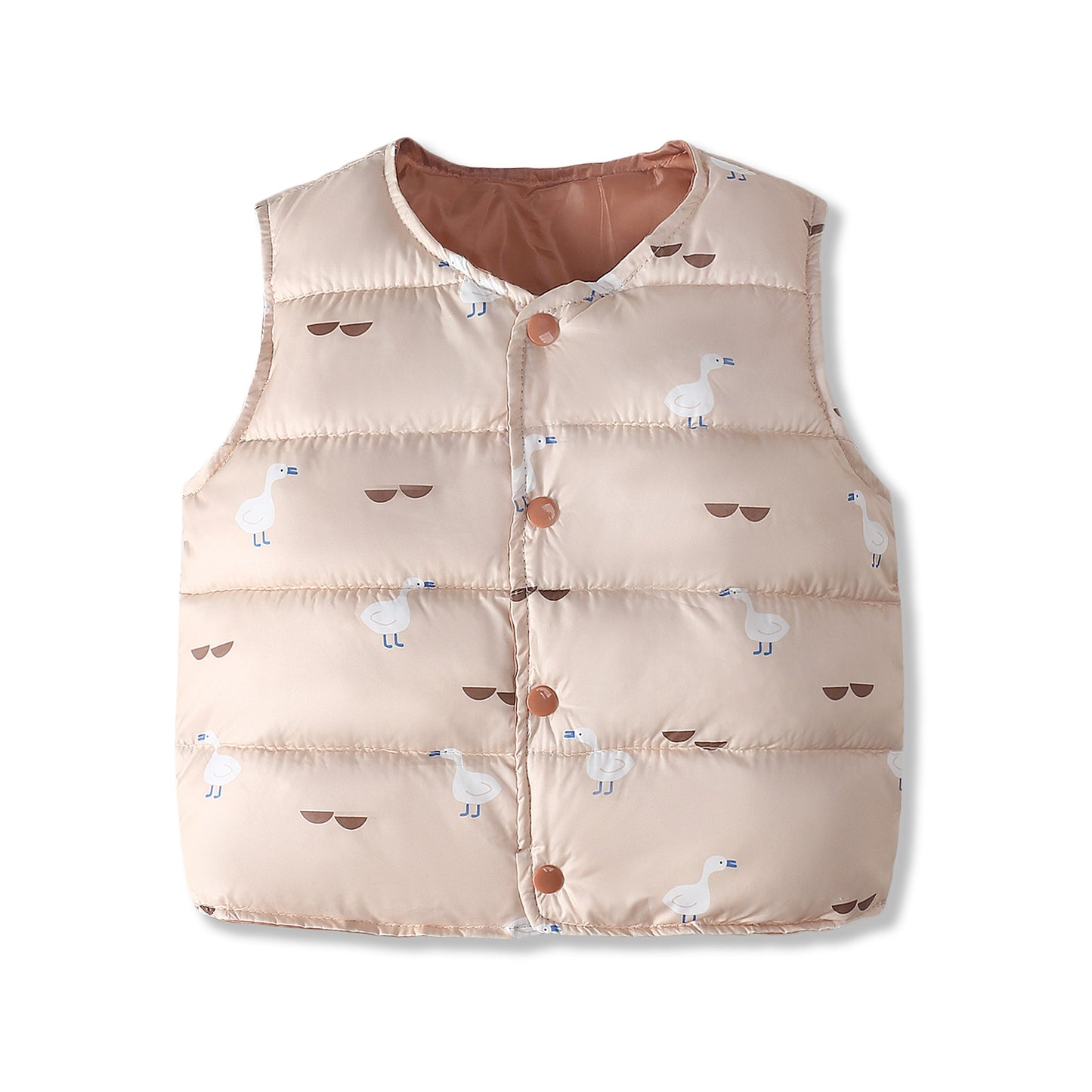 Elephant Pattern Baby Winter Parka Vest