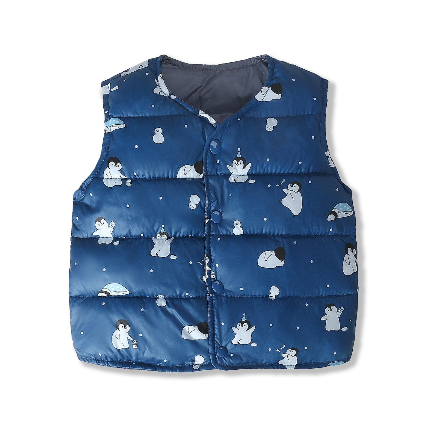 Elephant Pattern Baby Winter Parka Vest