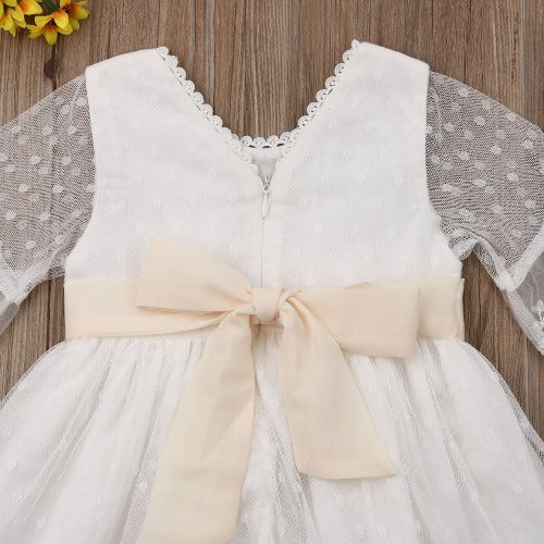 Vintage White Floral Lace Dress