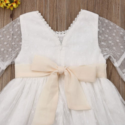 Vintage White Floral Lace Dress