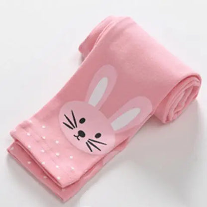 Girls' Spring Leggings - Cartoon Print Skinny Pants