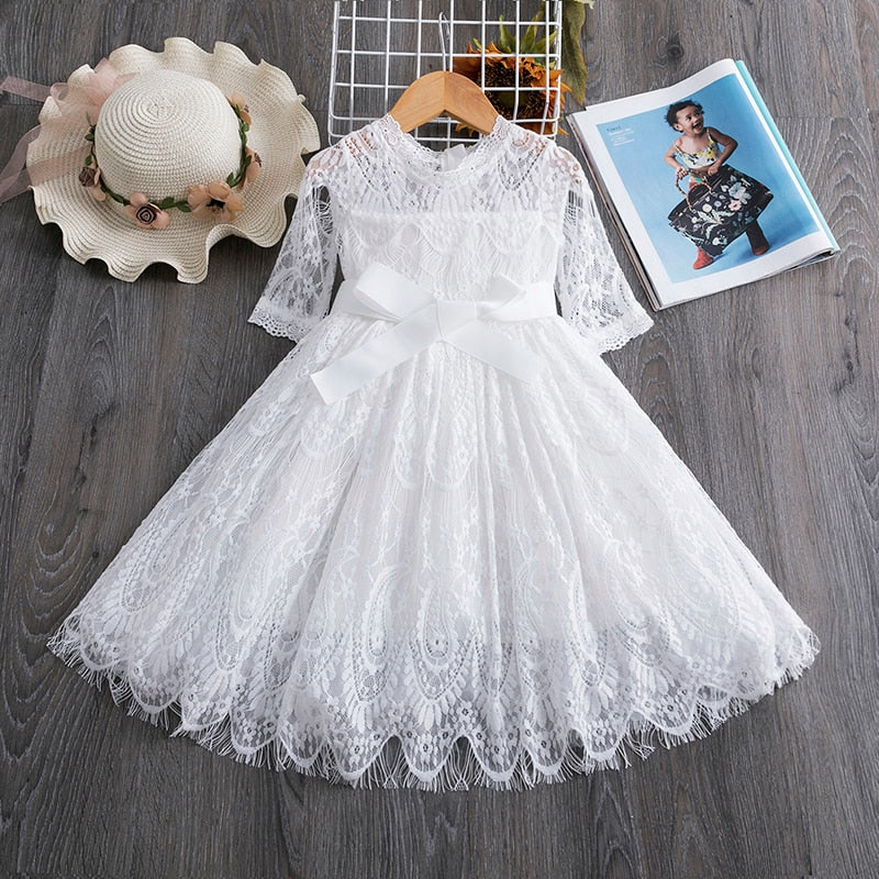 Long Sleeves Sequin Top Glimmering Princess Party Dress