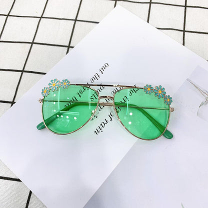 Summer Children's Fashion Sunglasses Small Daisy Flowers