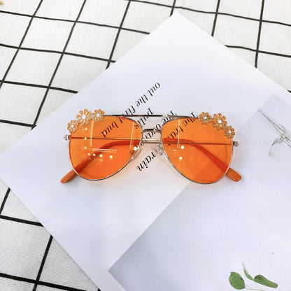 Summer Children's Fashion Sunglasses Small Daisy Flowers