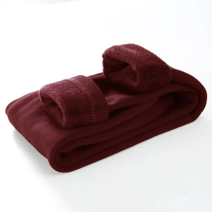 Sweet Velvet Dot Leggings - Autumn/Winter Cotton Stretch Trousers for Girls