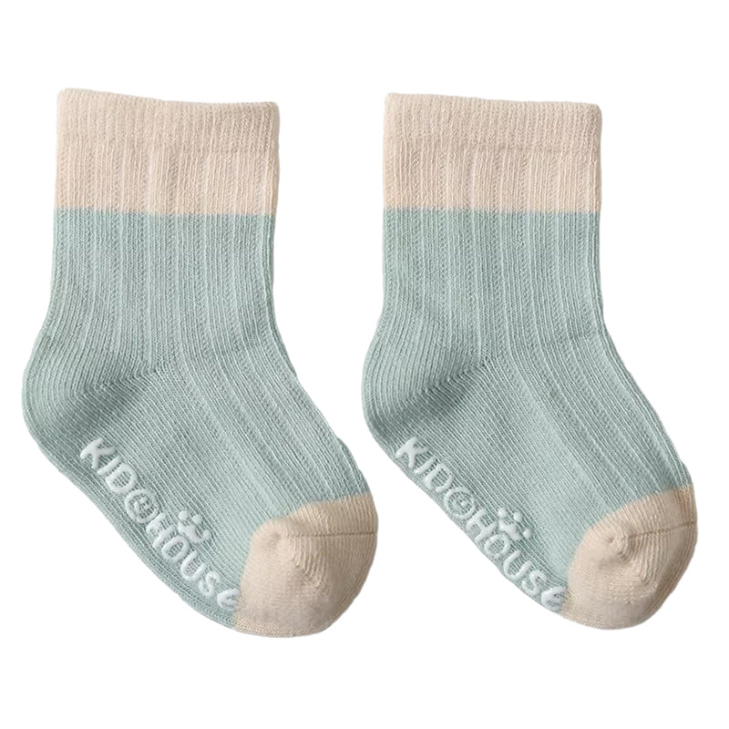 Toddler Unisex House Color Blocking Non-slip Socks