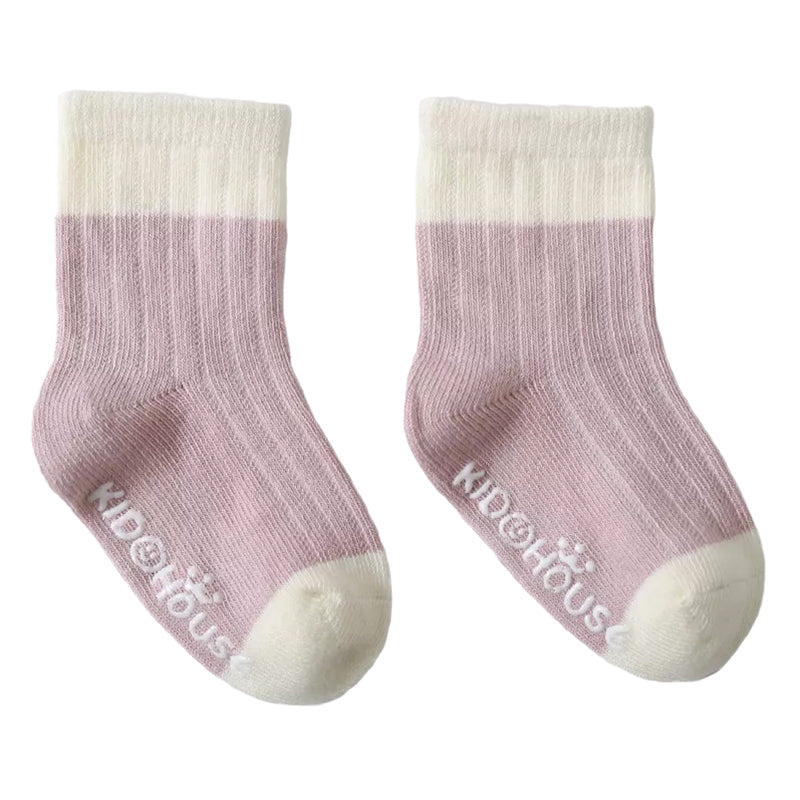 Toddler Unisex House Color Blocking Non-slip Socks