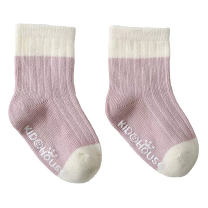 Toddler Unisex House Color Blocking Non-slip Socks