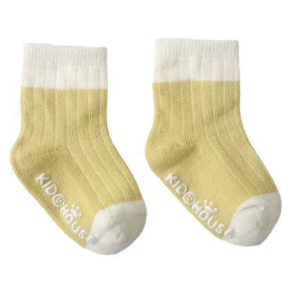 Toddler Unisex House Color Blocking Non-slip Socks