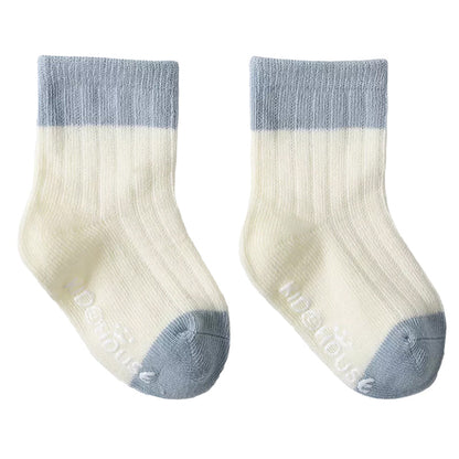 Toddler Unisex House Color Blocking Non-slip Socks