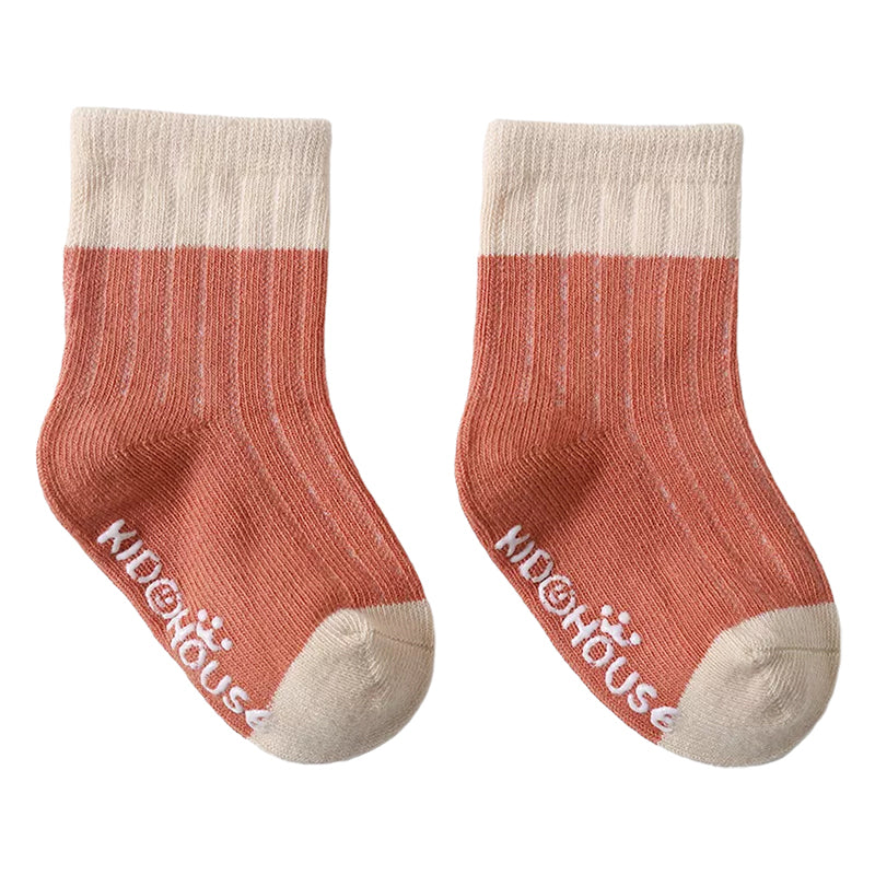 Toddler Unisex House Color Blocking Non-slip Socks