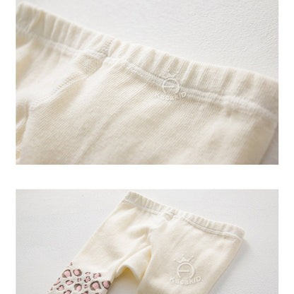 Two-piece Toddler Girl Leopard Print Pants and Socks Set