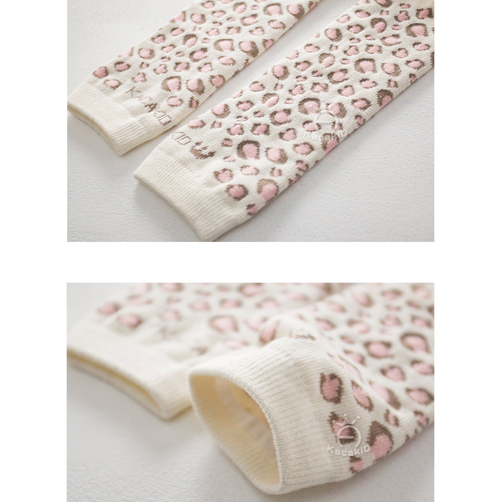 Two-piece Toddler Girl Leopard Print Pants and Socks Set