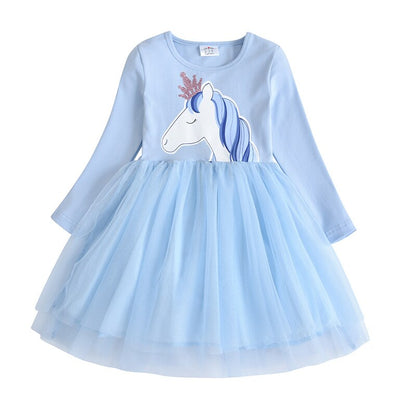 Pretty Unicorn Layered Skirt Dress