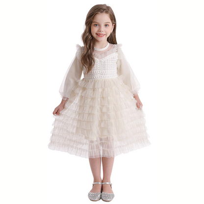 Long Sleeve Party Ruffle Dress