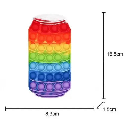 Rainbow pop it cola can - Can Pop It Toy (New release)