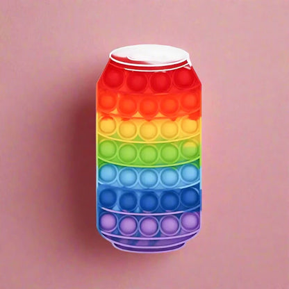 Rainbow pop it cola can - Can Pop It Toy (New release)